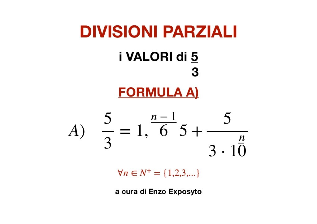 Divisione parziale 5/3